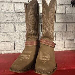 Durango Women’s American Flag Buckle Western Cowboy Boots Size 8